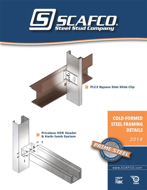 cold formed steel box header|scafco cold forming detail.